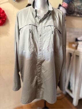 Cabela's Men's Light Gray Outdoor Shirt Jacket
